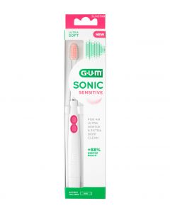 GUM® SONIC Sensitive batteriebetriebene Schallzahnbürste (extraweich)